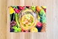 Preview: Tischset Platzset abwaschbar Veggie Heart von ARTIPICS Kunststoff 42x30 cm