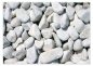 Preview: Tischset Platzset abwaschbar White Stones von ARTIPICS Kieselsteine weiss Kunststoff 42x30 cm