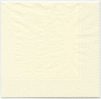 Servietten 25x25 cm, uni, creme