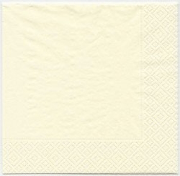 Servietten 25x25 cm, uni, creme