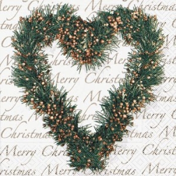 Servietten 33 x 33 cm, festlich und weihnachtlich, Design: GREEN HEART