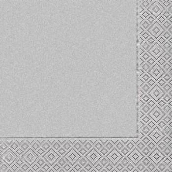 Servietten 25 x 25 cm, festlich und weihnachtlich, Design: silber
