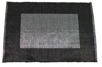 Tischset Rip mit Lurex, schwarz-silber Baumwolle