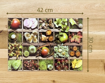 Tischset Platzset abwaschbar Herbstkästchen