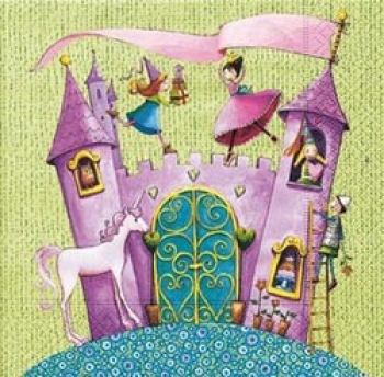 Servietten 33 x 33 cm, bedruckt, Design: PRINCESS CASTLE