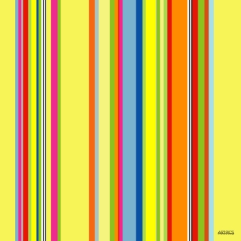 Tischset abwaschbar Stripes Farbe gelb-bunt Quadrino von ARTIPICS Platzset Kunststoff 30x30 cm