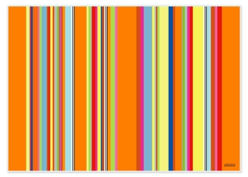 Tischset Platzset abwaschbar Stripes von ARTIPICS Farbe orange-bunt Kunststoff 42x30 cm