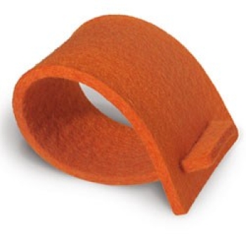 Filz-Servietten-Ringe,  Design: orange