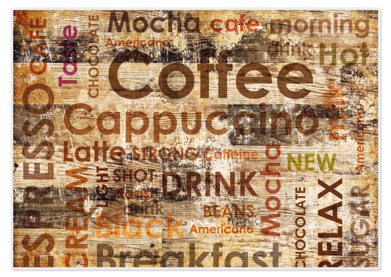 4er Set Motiv Tischset " Coffee Impressions " 42 x 30cm Versandkostenfrei 