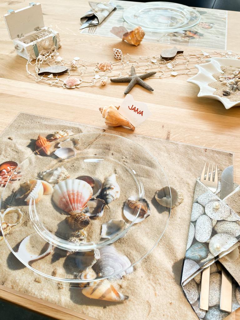 Abwaschbare Tischsets Beach1 als Sommerdeko
