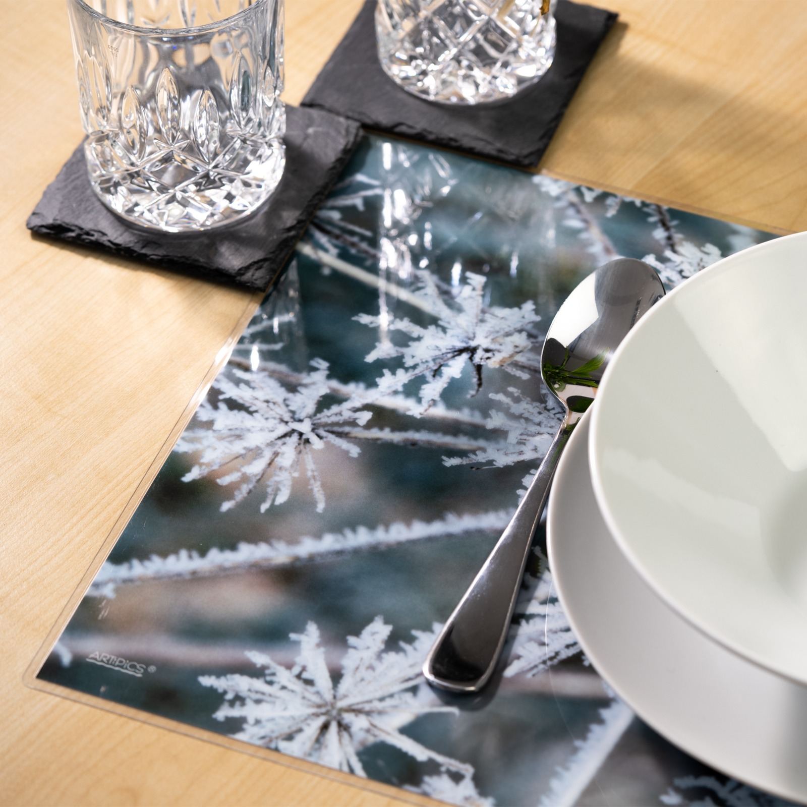 Tischset abwaschbar Winterzauber für frostige Wintertage