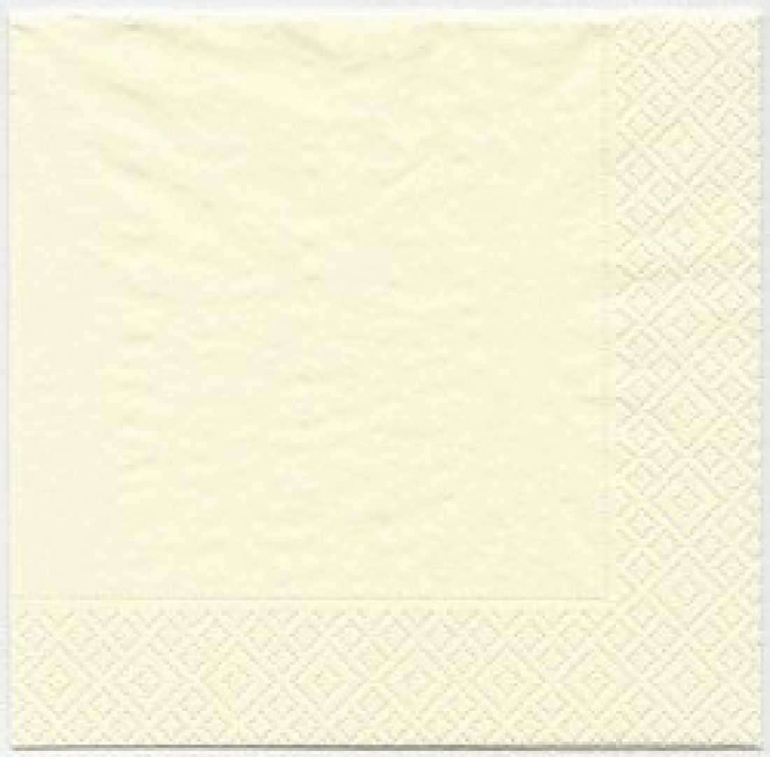 Servietten 25x25 cm, uni, creme