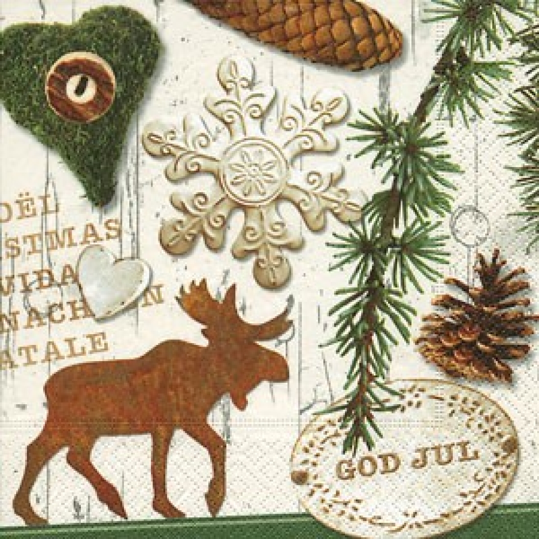 Servietten 33 x 33 cm, festlich und weihnachtlich, Design: NORDIC CHRISTMAS