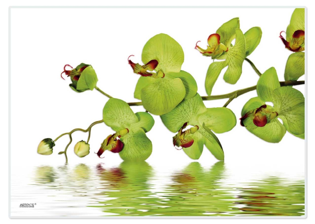 Tischsets "Green Orchid", mit kleinen Fehlern