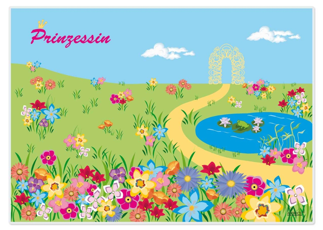 Tischset Platzset abwaschbar Princess Garden von ARTIPICS für die Prinzessinnen-Party Kunststoff 42x30 cm