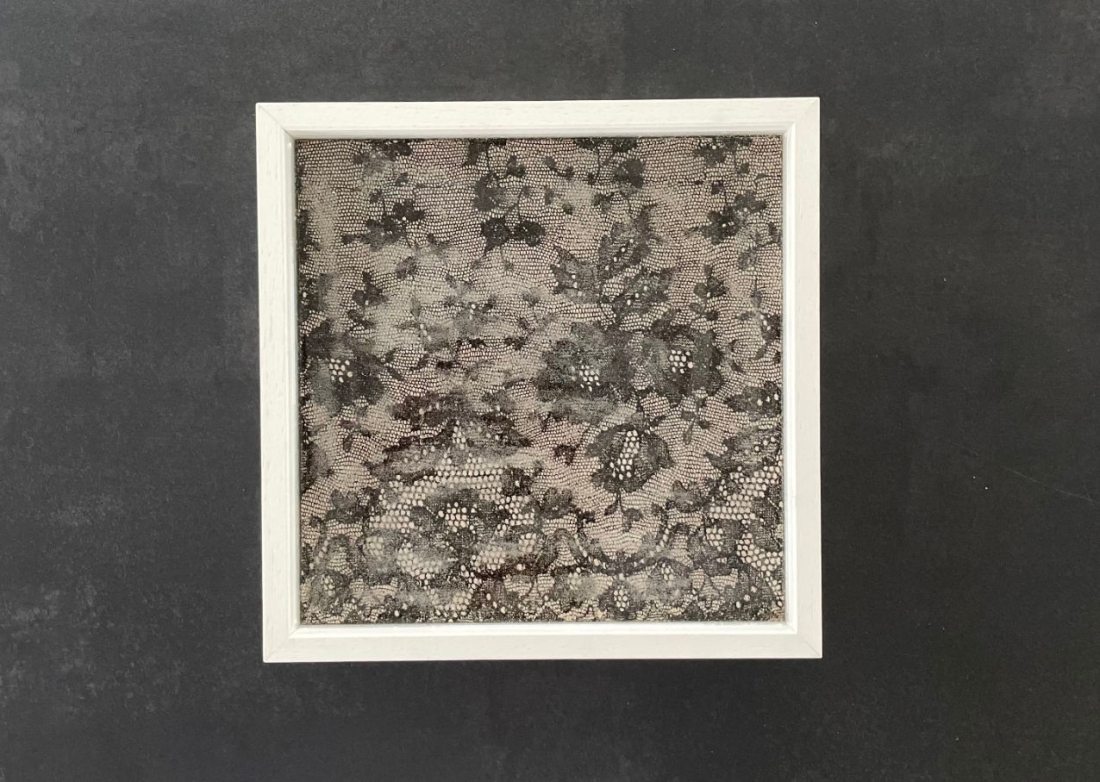 Deko Tablett 28x28 cm, weiß mit Bildmotiv