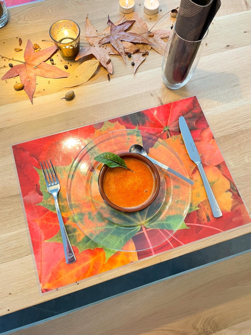 Moderne Tischsets, 4 Stück, Rotes Abstraktes Design – 45,7 X 30,5 Cm, Waschbar Aus Leinen, Für Küche & Party