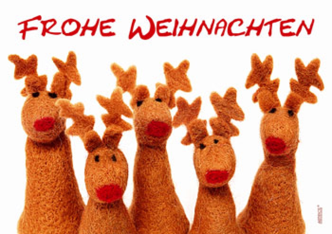 Tischset Platzset abwaschbar "Elchweihnacht" mit individuellem Schriftzug