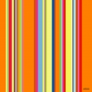 Tischset Platzset abwaschbar Stripes von ARTIPICS Farbe orange-bunt in gleicher Farbstellung Kunststoff 30x30 cm